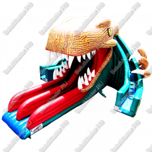 Надувная горка "Пасть динозавра", размер 12*9*8 м